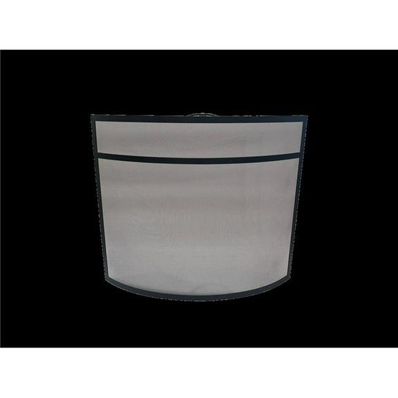 Dagan, LLC S125 Fireplace Panel Screen Black Finish With Handle On Top Back