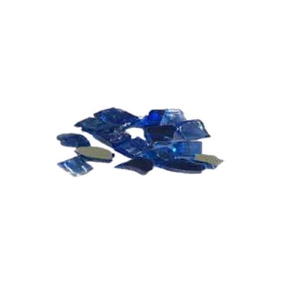 Dagan RG-DIABLUE 0.5 in. Reflective Fire Glass, Diamond Blue