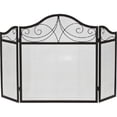thumbnail image 1 of Dagan S122 3 Fold Arched Wrought Iron Screen, Black, 1 of 1