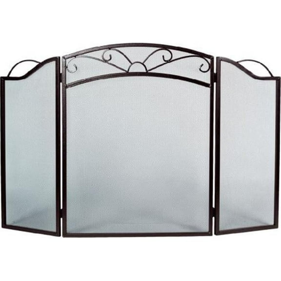 Dagan S504 Sun Burst Design 3 Fold Center Arched Screen, Bronze