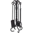 thumbnail image 1 of Dagan AHF101 Wrought Iron Fireplace Tool Set with Twist Stand, Black - 5 Piece, 1 of 1