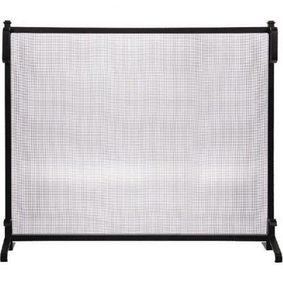 Dagan Wrought Iron Panel Screen - Black - 39x33-Inches