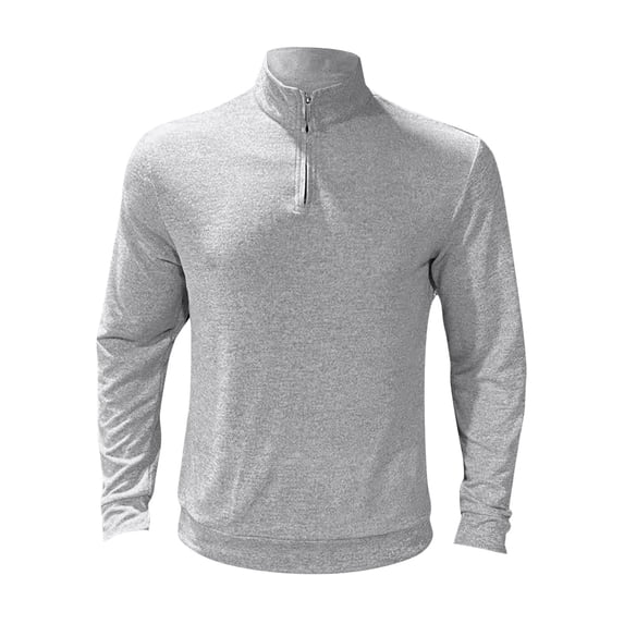 Dagegui 1/4 Zip Long Sleeve Shirts for Men Soft Comfy Everyday Sweatshirts Slim Fit Gym Workout Athletic Pullover Tops Gray XXXXXL