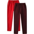 thumbnail image 1 of Dagegui 2 Pack Mens Jogger Sweatpants Drawstring Winter Long Pant with Pockets Loose Fit Running Athletic Pants Soft Comfy Loung Sweatpant Today Deals Red M, 1 of 8
