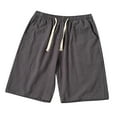 thumbnail image 1 of Dagegui Beach Striped Shorts for Men Casual Loose Fit Vacation Shorts Drawstring Elastic Waist Summer Shorts with Pocket Gray XL, 1 of 2