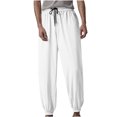thumbnail image 1 of Dagegui Big and Tall Sweatpant for Men Drawstring Stretch Waist Athletic Pant Elastic Bottom Sweatpants Lightweight Running Joggers Pants with Pockets White XXXXXL, 1 of 2