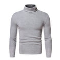 thumbnail image 1 of Dagegui Time Limited Discount! Mens Mock Turtleneck T-Shirts Winter Cotton Long Sleeve Base Layer Shirt Thin Fleece Tops Solid Color Thermal Undershirts Pullover Shirts light gray,M, 1 of 6