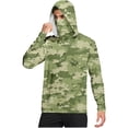 thumbnail image 1 of Dagegui Breathable UV Protection Hoodie Men's Long Sleeve Sun Shirt UPF 50+ Fishing T-Shirt Quick Dry Running Workout Gym Tee Tops Green M, 1 of 7