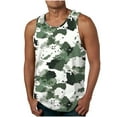 thumbnail image 1 of Dagegui Camo Print Tank Tops for Men Big and Tall Running Workout T-Shirts Summer Crewneck Sleeveless Tees Lightweight Hiking Camouflage Tanks Green 3XL, 1 of 4