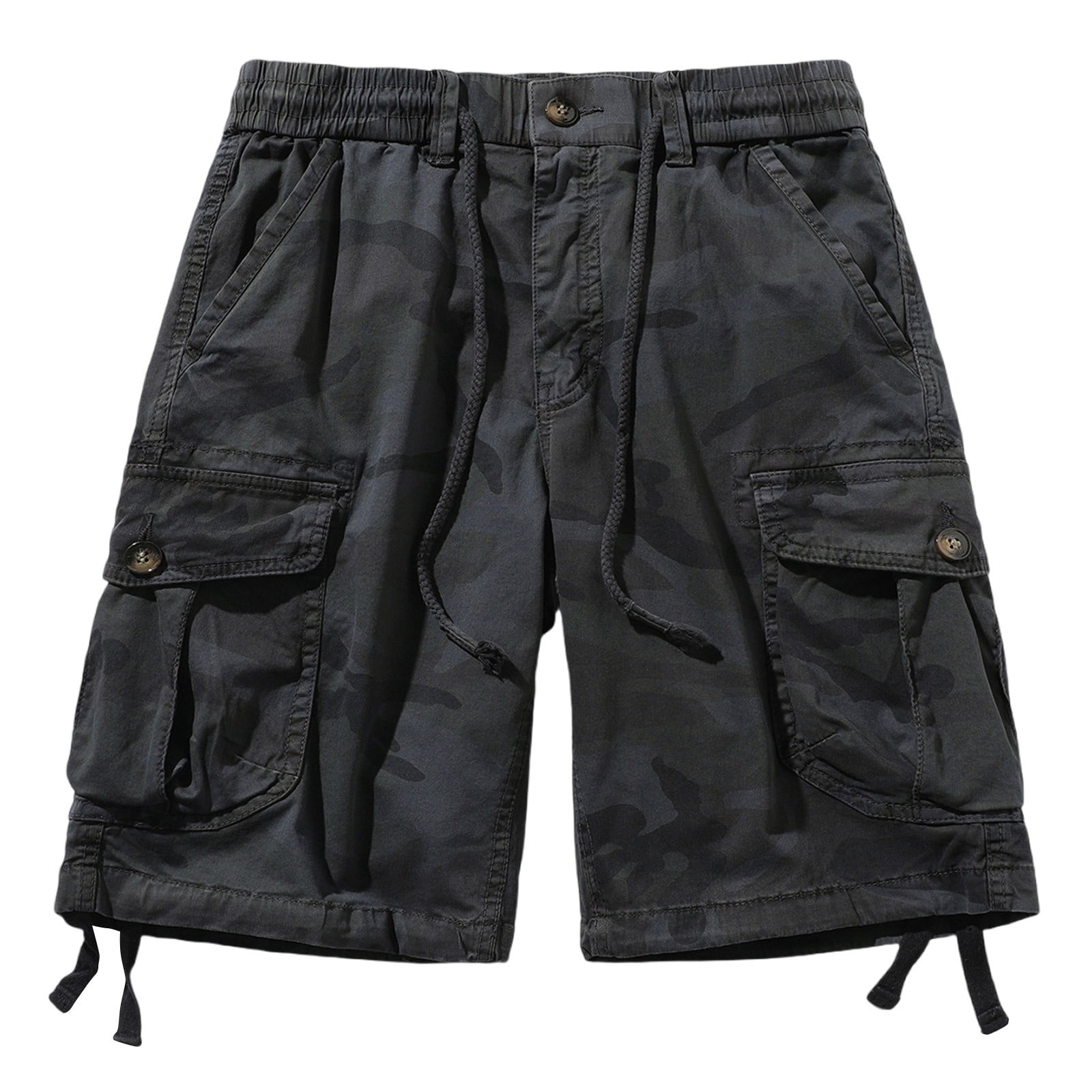 Straight Camouflage Cargo Shorts Summer Loose