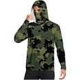 thumbnail image 1 of Dagegui Camouflage Sun Protection Shirt for Men Long Sleeve UV Hoodie Quick Dry Running Workout Gym Tee Outdoor UPF 50+ Rash Guard Pullover Tops Army Green M, 1 of 7