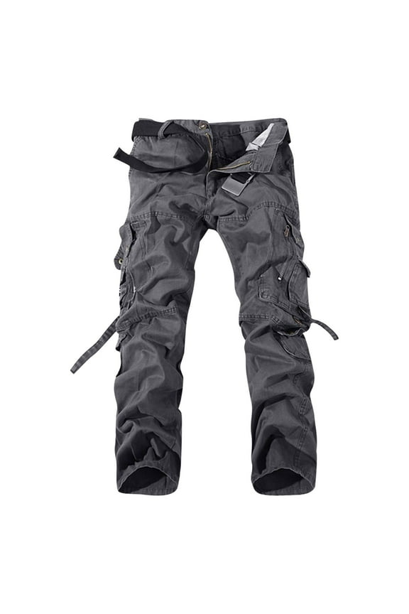 Cargo Pants for Men Big and Tall Loose Fit Combat Tactical Pants Men Work Pants with Multi-Pocket Trendy Outdoor Hiking Travel Pants