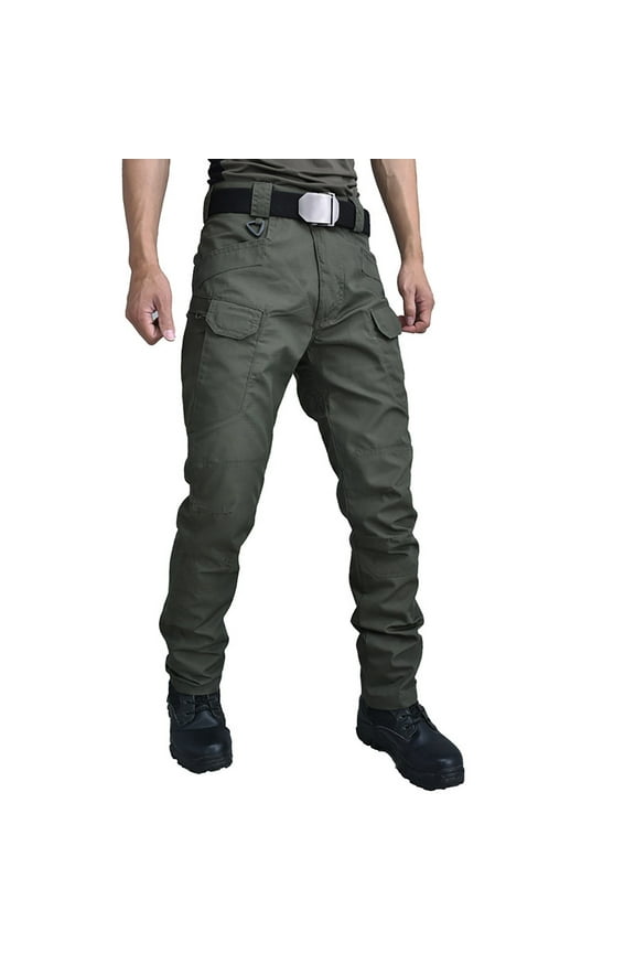 Cargo Pants for Men Cotton Casual Tactical Pants Big and Tall Multi Pockets Hiking Pants Fashion Outdoor Work Long Pants