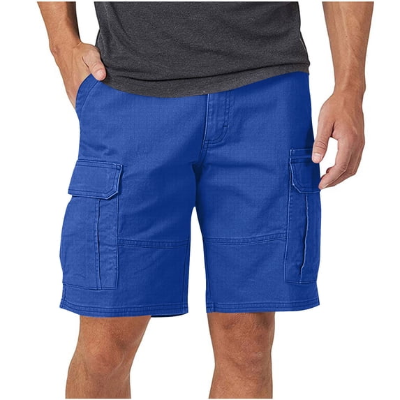 Dagegui Cargo Shorts for Men Lightweight Quick Dry Outdoor Work Shorts Summer Multi-Pocket Golf Active Shorts Blue XXL