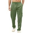 thumbnail image 1 of Dagegui Cargo Sweatpants for Men Cotton Multi-Pockets Running Athletic Pants Elastic Waist Open Bottom Pant Loose Straight-Fit Sweatpant Trousers Green 2XL, 1 of 9