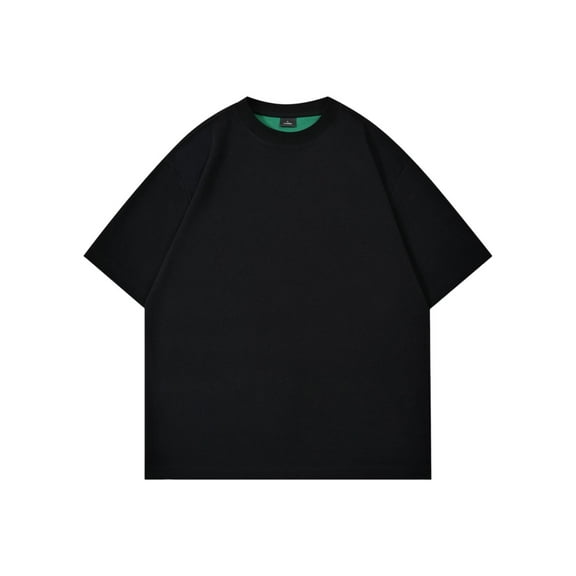 Dagegui Cotton Green Shirts for Men Casual Loose Fit T-Shirts Summer Crewneck T Shirt Comfortable Everyday Tee Tops S