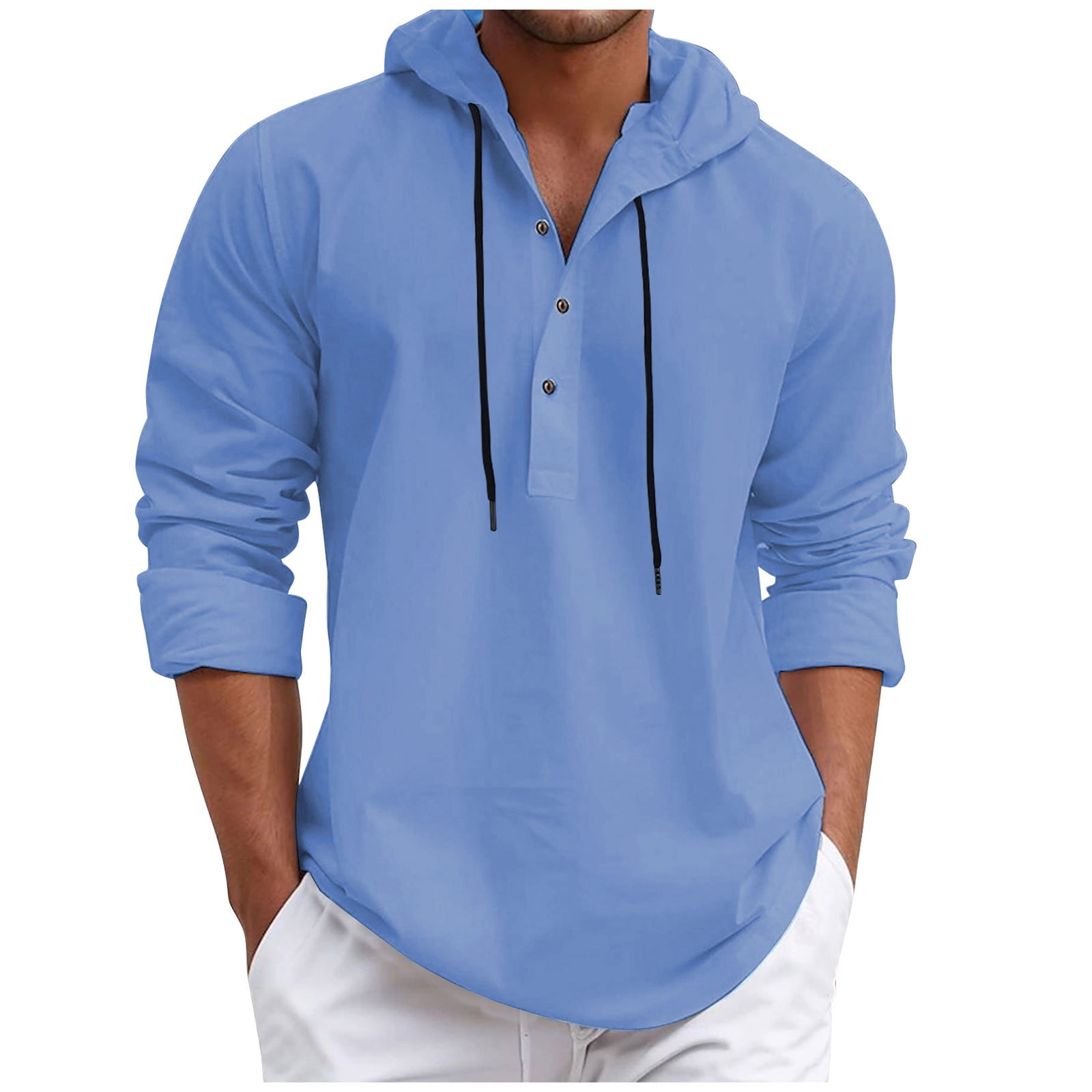TrendAura Men's Hooded Sweatshirt Cotton Blend Comfort With Bold Front Print Spring Casual Essential main image 0