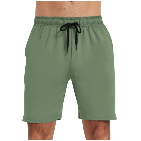 Dagegui Men's Running Sport Shorts Lightweight Workout Athletic Short Pants with Pockets Summer Drawstring Elastic Waist Shorts Army Green M