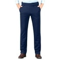 thumbnail image 1 of Dagegui Formal Pants for Men Solid Color Slim Fit Suit Pant Business Work Pants with Pockets Dark Blue 31, 1 of 6