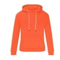 thumbnail image 1 of Dagegui Hooded Sweatshirt for Men Solid Pocket Hoodies Drawstring Long Sleeve Pullover Slim Fit Lightweight Athletic Workout Tops Orange XXXL, 1 of 5