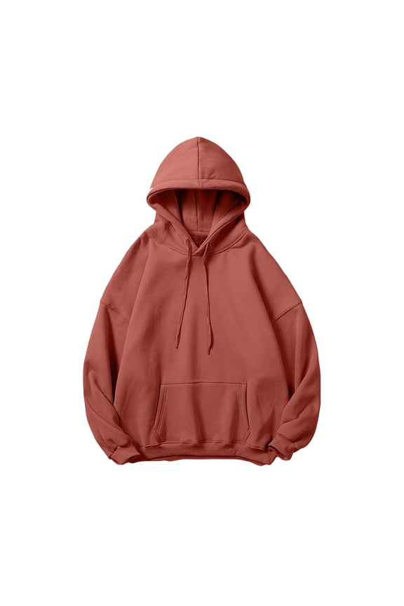 Hooded Sweatshirts for Men Big and Tall Drawstring Pullover Sweatshirt Cotton Casual Loose Fit Hoodies with pocket Watermelon Red 5XL