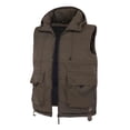 thumbnail image 1 of Dagegui Hooded Vest for Men Puffer Sleeveless Jacket with Pocket Lightweight Outdoor Running Athletic Hiking Coats Coffee S, 1 of 5