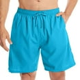 thumbnail image 1 of Dagegui Men Athletic Shorts with Pocket Drawstring Casual Beach Shorts Elastic Waistband Short Pants Activewear Sky Blue,L, 1 of 4