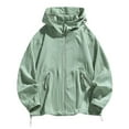thumbnail image 1 of Dagegui Men Sun Protection Jacket Textured Full Zip UV Hoodie Casual Long Sleeve Lightweight Beach Travel Shirts with Pockets Green XXXL, 1 of 8