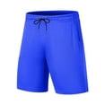 thumbnail image 1 of Dagegui Drawstring Athletic Shorts for Men Cool Breathable Mesh Workout Shorts Solid Color Elastic Waist Running Jogger Short Pant with Pockets Blue S, 1 of 5