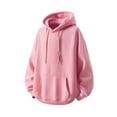 thumbnail image 1 of Dagegui Men's Baggy Sweatshirts Drawstring Long Sleeve Hoodies Fall Hooded Pullover Casual Daily Athletic Workout Tops with Kangaroo Pocket Pink M, 1 of 5