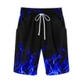 thumbnail image 1 of Dagegui Men's Beach Shorts Funny 3D Printed Lounge Shorts Lightweight Summer Shorts Big and Tall Elastic Waisted Drawstring Shorts with Pockets Blue XL, 1 of 3