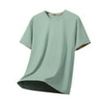 thumbnail image 1 of Dagegui Men's Big and Tall Shirts Green Crew Neck Short Sleeve Tee Summer Basic Pullover Tops Casual Loose Fit T Shirt 1X, 1 of 3