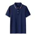 thumbnail image 1 of Dagegui Men's Breathable Golf Tennis Shirts Quick Dry Performance Sport T-Shirt Collared Short Sleeve Dark Blue Tee Summer Wear L, 1 of 5
