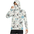 thumbnail image 1 of Dagegui Men's Camo UV Protection Shirt Sun Protection Rash Guard Long Sleeve Breathable Summer Hoodies UPF 50+ Fishing Tee Quick Dry Outdoor Hiking Running Tops White XXL, 1 of 6