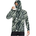 thumbnail image 1 of Dagegui Men's Camo UV Protection Shirt Sun Protection Rash Guard Long Sleeve Breathable Summer Hoodies UPF 50+ Fishing Tee Quick Dry Outdoor Hiking Running Tops Army Green XXXL, 1 of 6