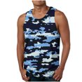 thumbnail image 1 of Dagegui Men's Camouflage Tank Tops Summer Sleeveless Crewneck T-Shirts Cotton Casual Loose Fit Tanks Lightweight Everyday Lounge Tees Blue L, 1 of 4
