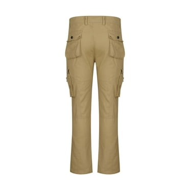 Dagegui Men's Cargo Pants Casual Cotton Straight Fit Tactical Pants Fashion Multi Pockets Belt Loops Work Pants Outdoor Hiking Travel Camp Pants Clearance Sale