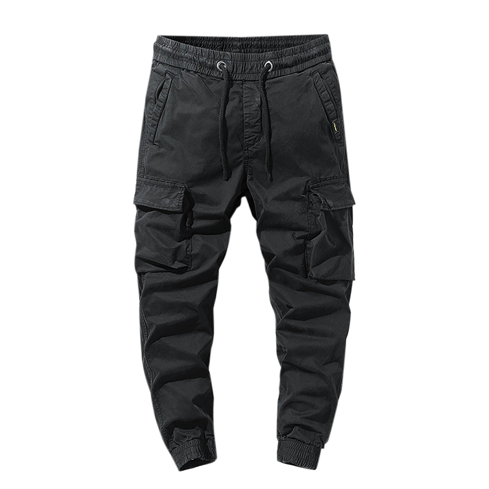 Entyinea Mens Cargo Pants Uniform Tactical Ripstop Cargo