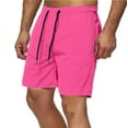 thumbnail image 1 of Dagegui Drawstring Elastic Waist Shorts for Men Quick Dry Lightweight Summer Casual Beach Short Pants with Pocket Watermelon Red M, 1 of 4