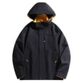 thumbnail image 1 of Dagegui Men's Cycling Jackets Waterproof Running Bike Windbreaker Lightweight Jacket with Detachable Hood and Pocket Black XL, 1 of 6