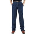 thumbnail image 1 of Dagegui Men's Denim Pants Big and Tall Work Pant Formal Straight Leg Jeans with Pockets Blue XS, 1 of 7