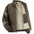 thumbnail image 1 of Dagegui Men's Fleece Lined Jackets Winter Warm Full Zip Up Bomber Jacket Fall Waterproof Varsity Coats with Pockets Brown S, 1 of 8