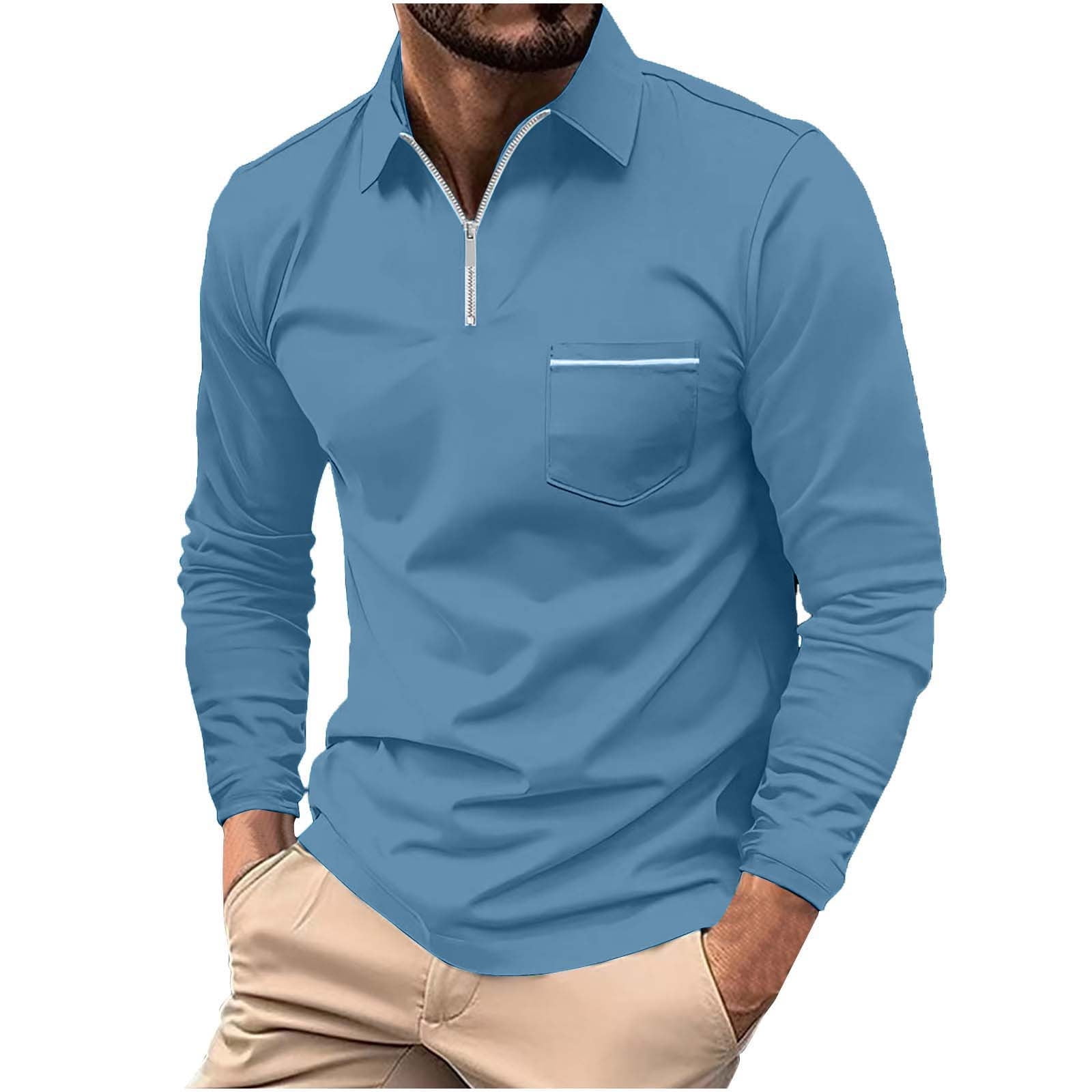 MAGCOMSEN Men's Hiking 1/4 Zip Pullover - Long Sleeve Tactical T-Shirt With Moisture Wicking & Pockets
