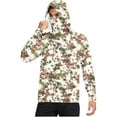 thumbnail image 1 of Dagegui Men's Hooded Sun Shirts Quick Dry UV Protection Fishing Hoodies UPF 50+ Long Sleeve Rash Guard Hiking T-Shirts with Face Mask Khaki XXL, 1 of 6