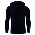 thumbnail image 1 of Dagegui Men's Hooded Sweatshirts Big and Tall Slim Fit Pullover Hoodies Solid Casual Sweatshirt with Kangaroo Pocket Knit Hoodie Tops Navy M, 1 of 2