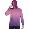 thumbnail image 1 of Dagegui Men's Long Sleeve Shirt with Built-in UV Face Protection Hawaiian Sun Hoodie Lightweight UPF 50+ Moisture Wicking T-Shirt for Summer Outdoor Multicolor XXL, 1 of 6