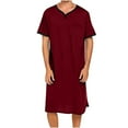 thumbnail image 1 of Dagegui Men's Nightshirt Wine Short Sleeve Sleep Shirt Soft Comfy Pajama Pullover Summer Casual Home Loungewear M, 1 of 5