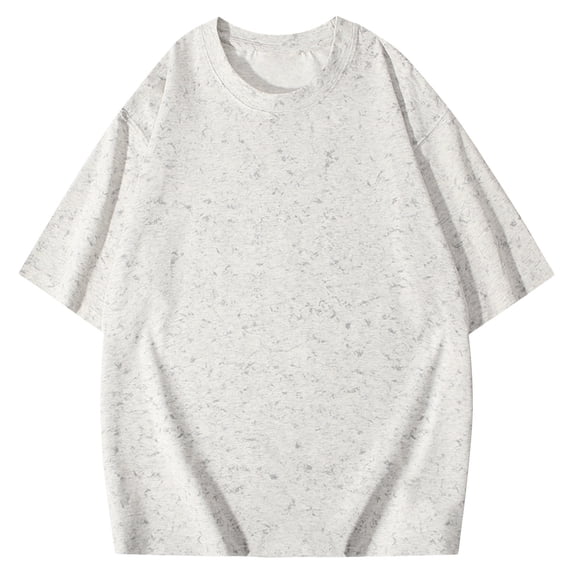 Dagegui Men's Oversized T-Shirts Gray Short Sleeve Casual Loose Fit Tee Solid Color Crewneck Basic Shirts Summer Tops 3X
