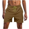 thumbnail image 1 of Dagegui Men's Quick Dry Surfing Shorts Drawstring Elastic Waist Beach Swimming Shorts with Liner Summer Bathing Suits Coffee XL, 1 of 6