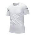 thumbnail image 1 of Dagegui Men's Short Sleeve Fishing T-Shirt Quick Dry Rash Guard Athletic Top Summer White Tee Performance Running Training Shirts M, 1 of 7